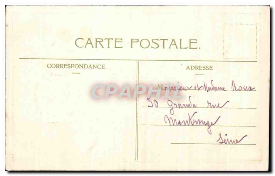 CPA Fantaisie Fleurs  — Rückseite
