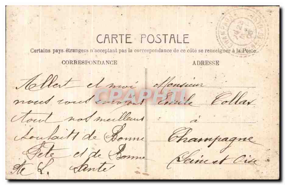 CPA Fantaisie Fleurs Roses — Verso