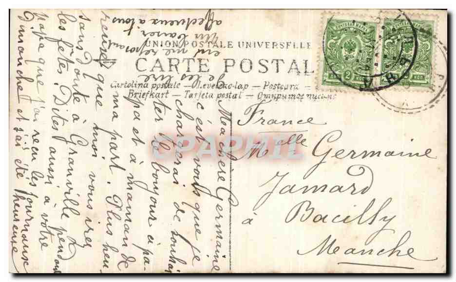 CPA Fantaisie Russie Tolstoi Ecrivain Russia  — Verso