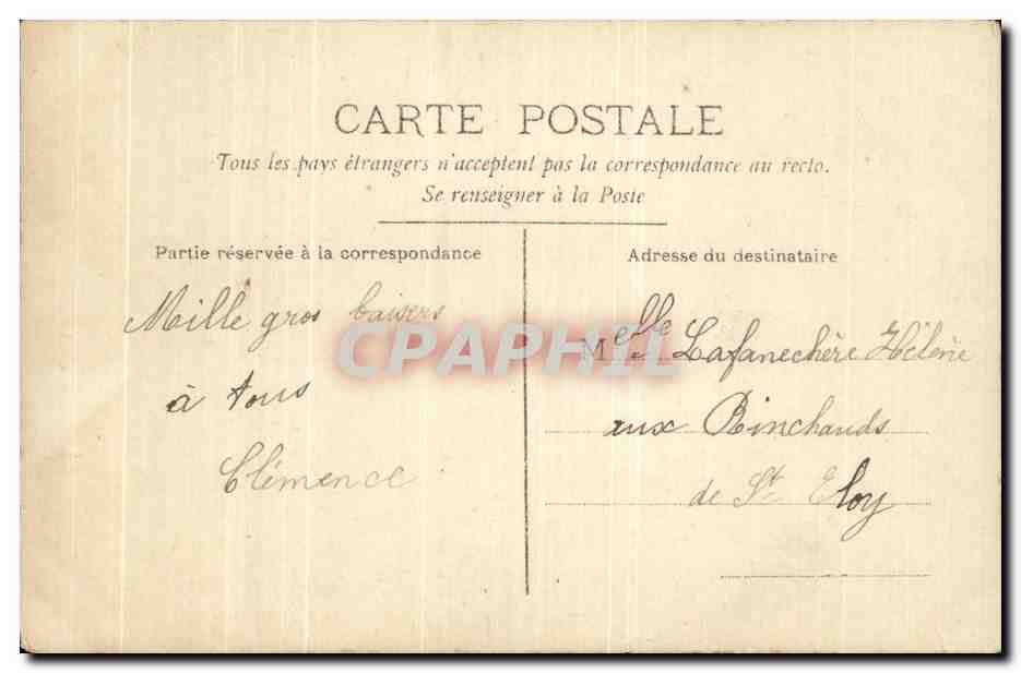 CPA Fantaisie Enfant Vive Sainte Helene  — Rückseite