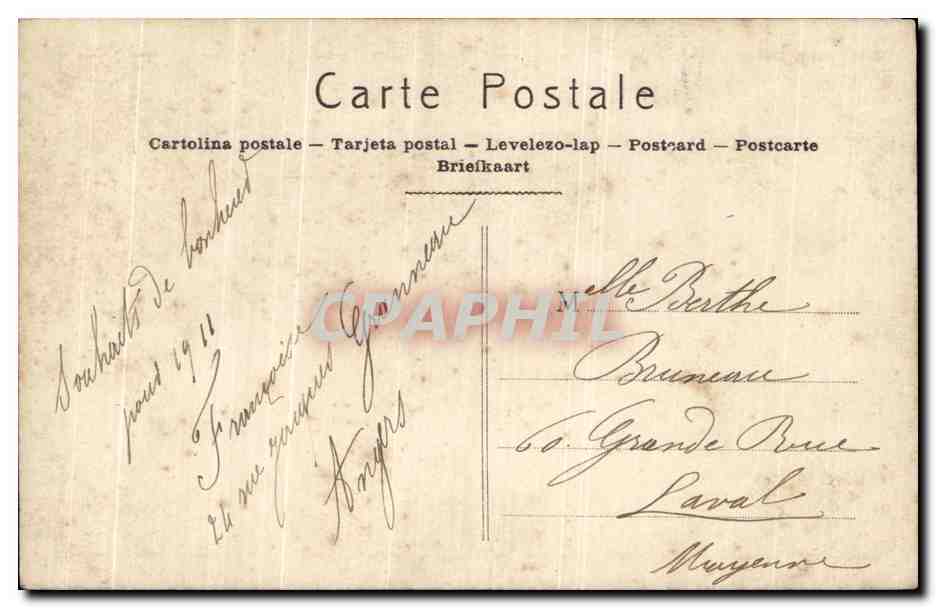 CPA Fantaisie Femme  — Rückseite