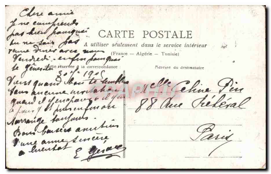 CPA Fantaisie Enfant — Rückseite