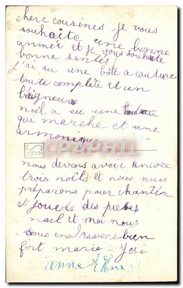 CPA Fantaisie Enfant — Rückseite