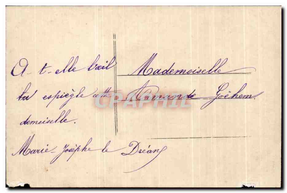 CPA Fantaisie Femme  — Verso