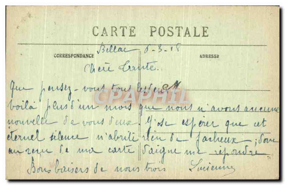 CPA Fantaisie Enfant La Bouquetiero  — Verso