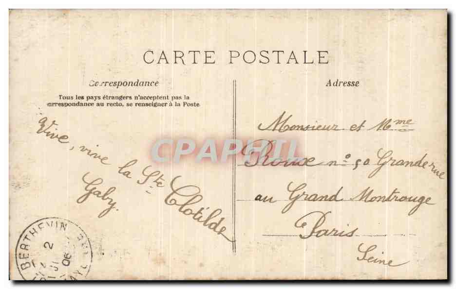CPA Fantaisie Femme  — Rückseite