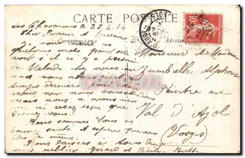 CPA Fantaisie Femme Muguet — Verso