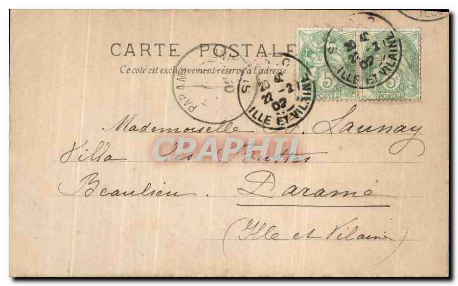 CPA Fantaisie Femme  — Rückseite