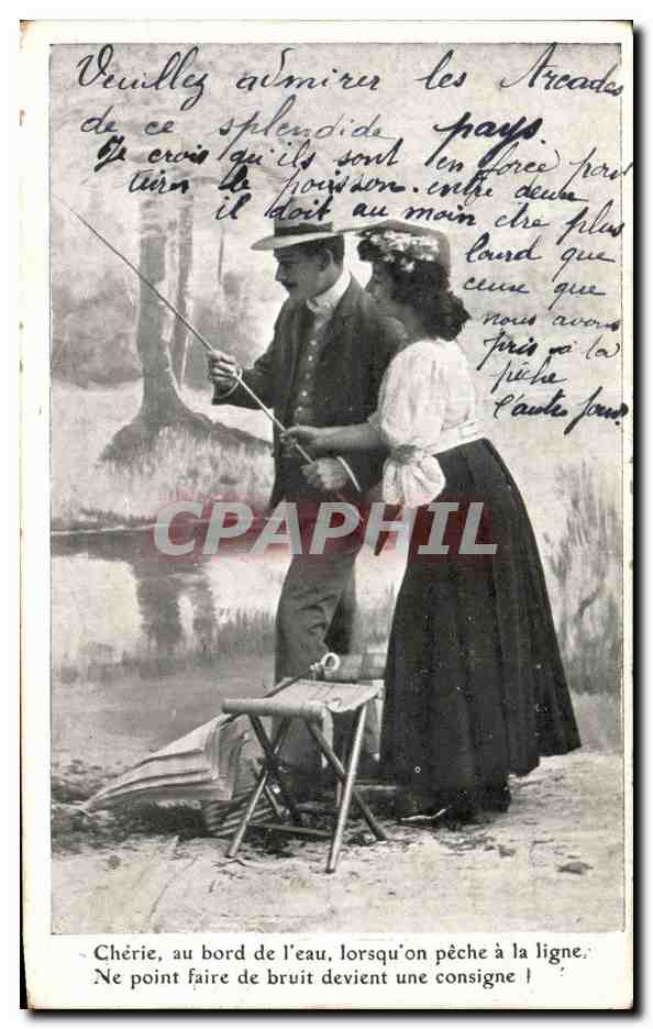 CPA Fantaisie Femme et pecheur Peche 