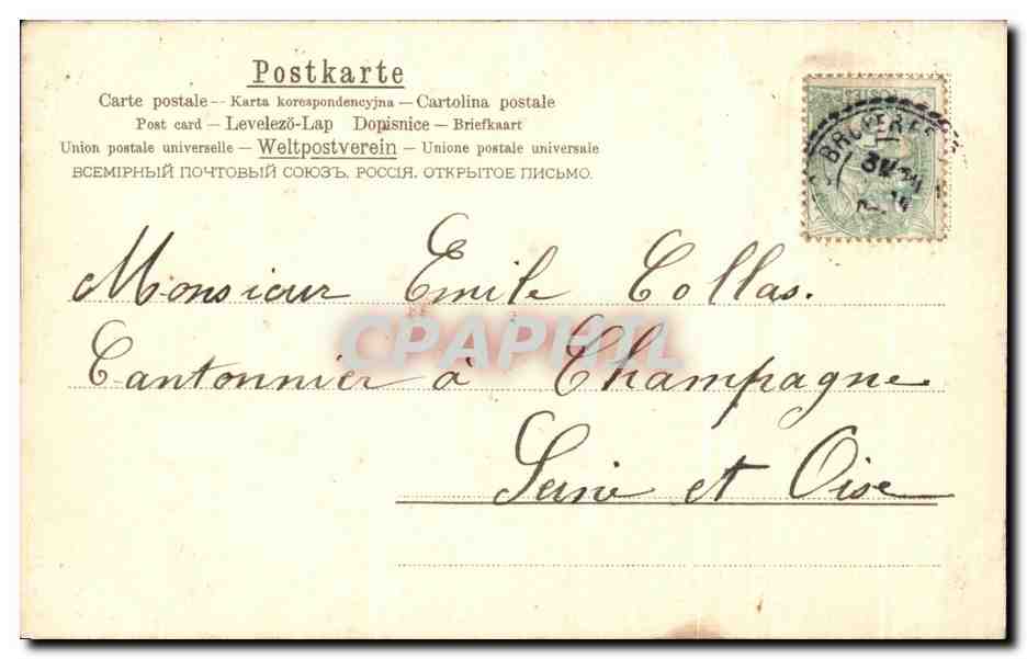 CPA Fantaisie Fleurs — Rückseite