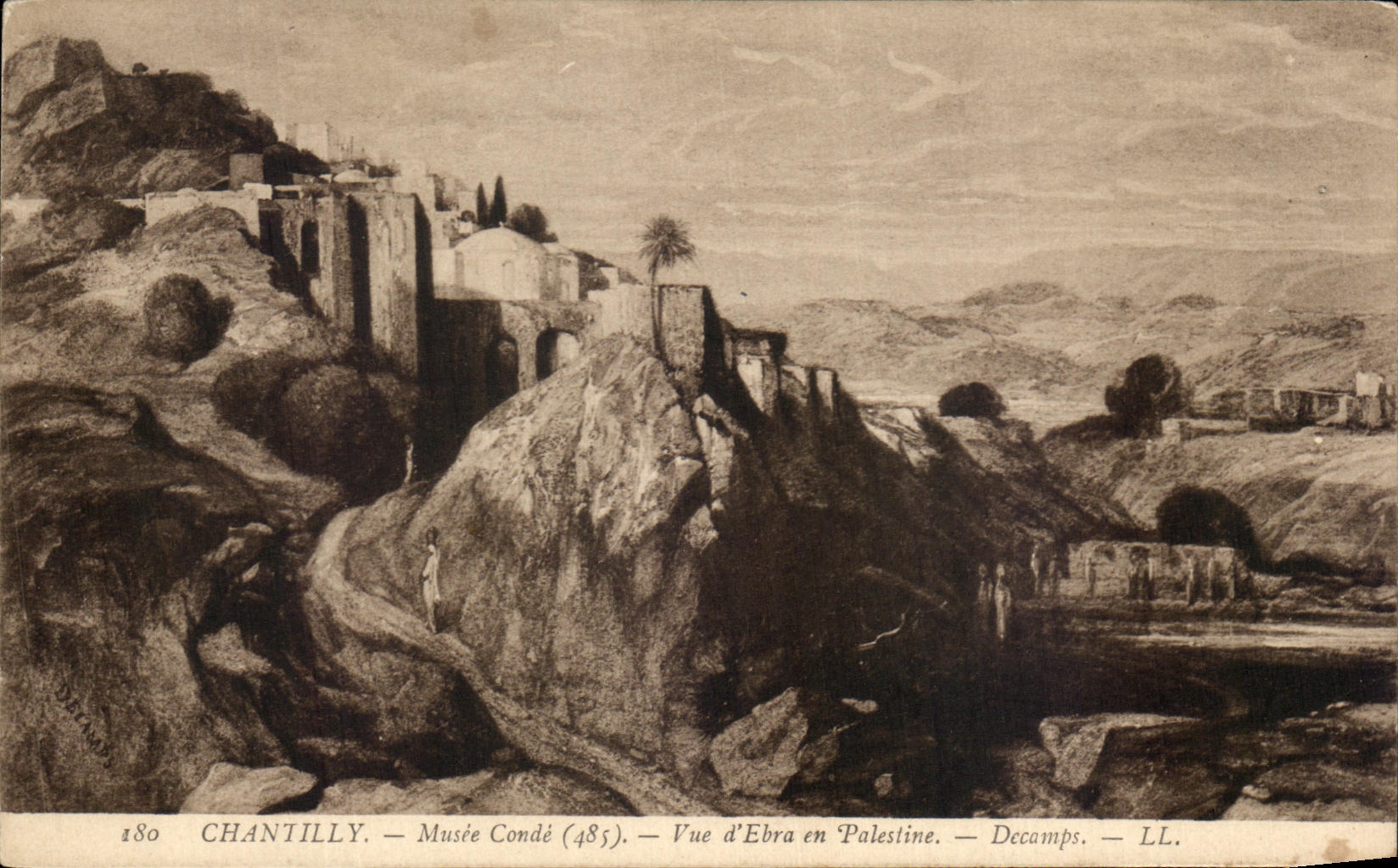 CPA Chantilly Musee Conde Vue d'Ebra en Palestine Decamps