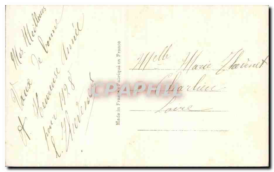 CPA Fantaisie Homme  — Rückseite