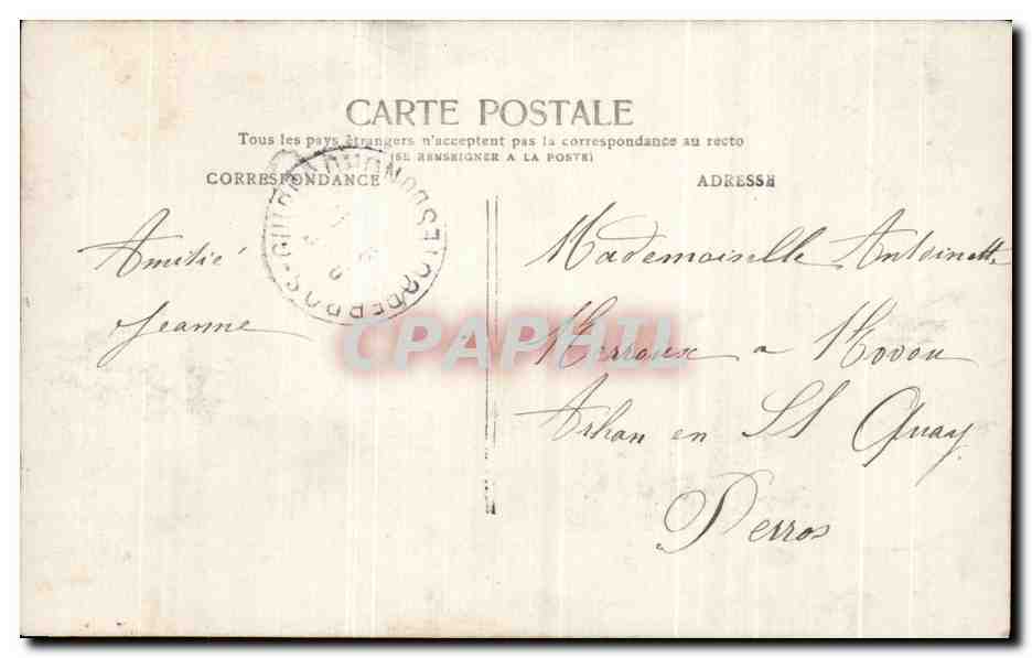 CPA Fantaisie Enfant Colombe Tourterelle  — Rückseite