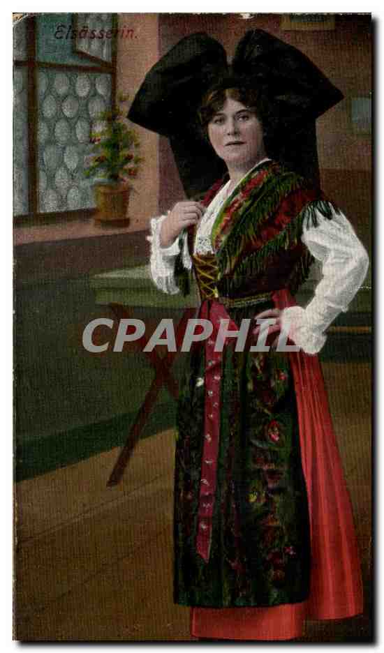 CPA Fantaisie Femme Alsace Folklore