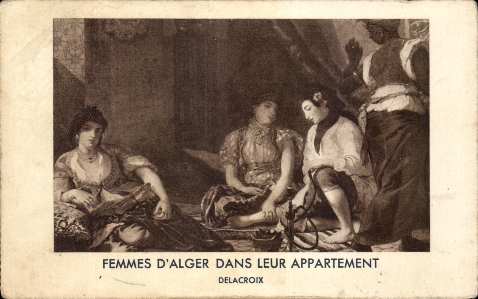 CPA Fantaisie Femme Femmes d'Alger dans leur appartement Delacroix Algerie 
