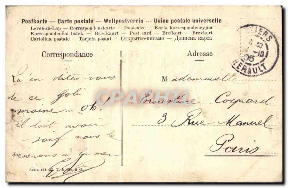 CPA Fantaisie Homme amateur de bonnes bouteilles  — Rückseite