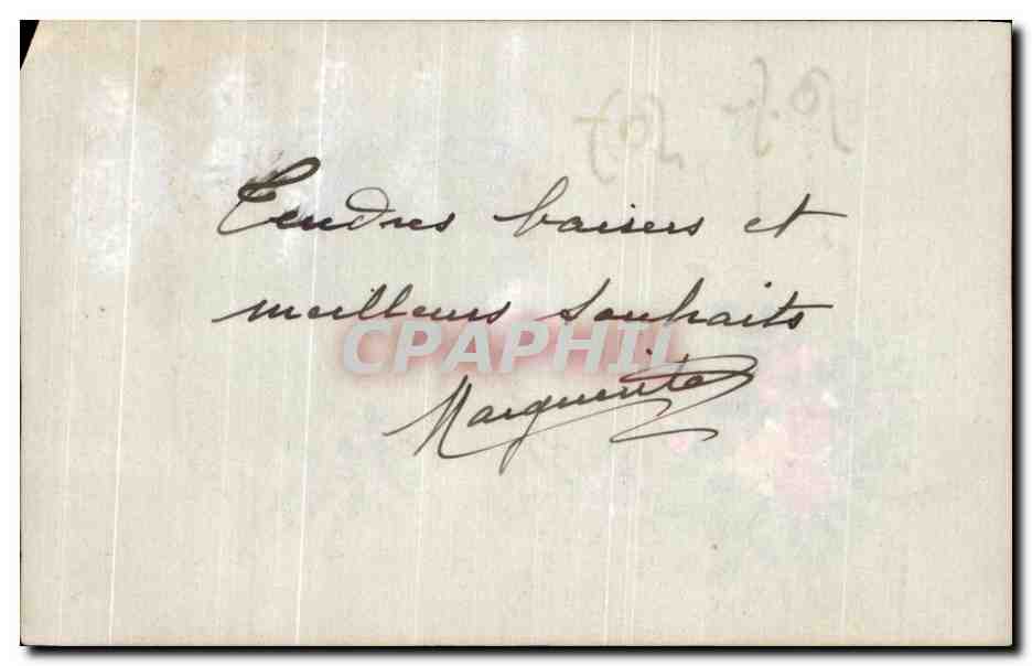 CPA Fantaisie Fleurs — Verso