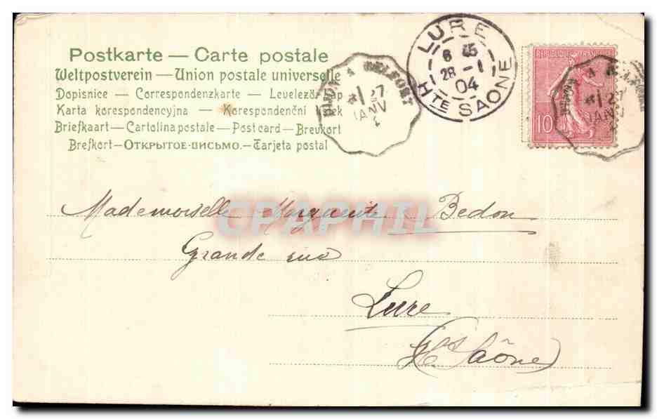 CPA Fantaisie Fleurs — Rückseite