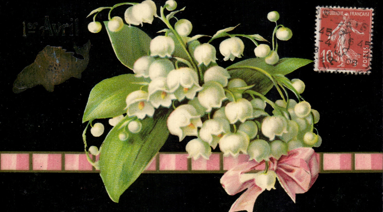 CPA Fantaisie Fleurs Muguet