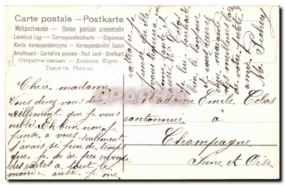 CPA Fantaisie Fleurs Muguet — Back