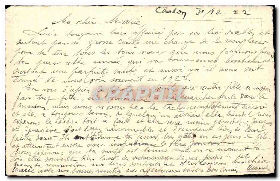 CPA Fantaisie Moutons Mazzetti Au pre — Verso