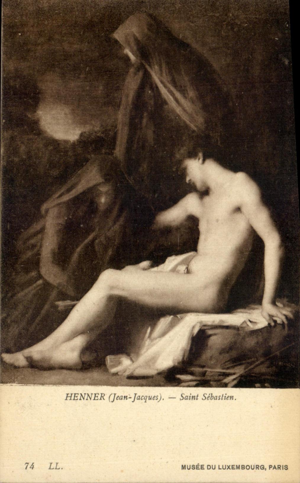 CPA Fantaisie Henner Saint Sebastien Musee du Luxembourg Paris