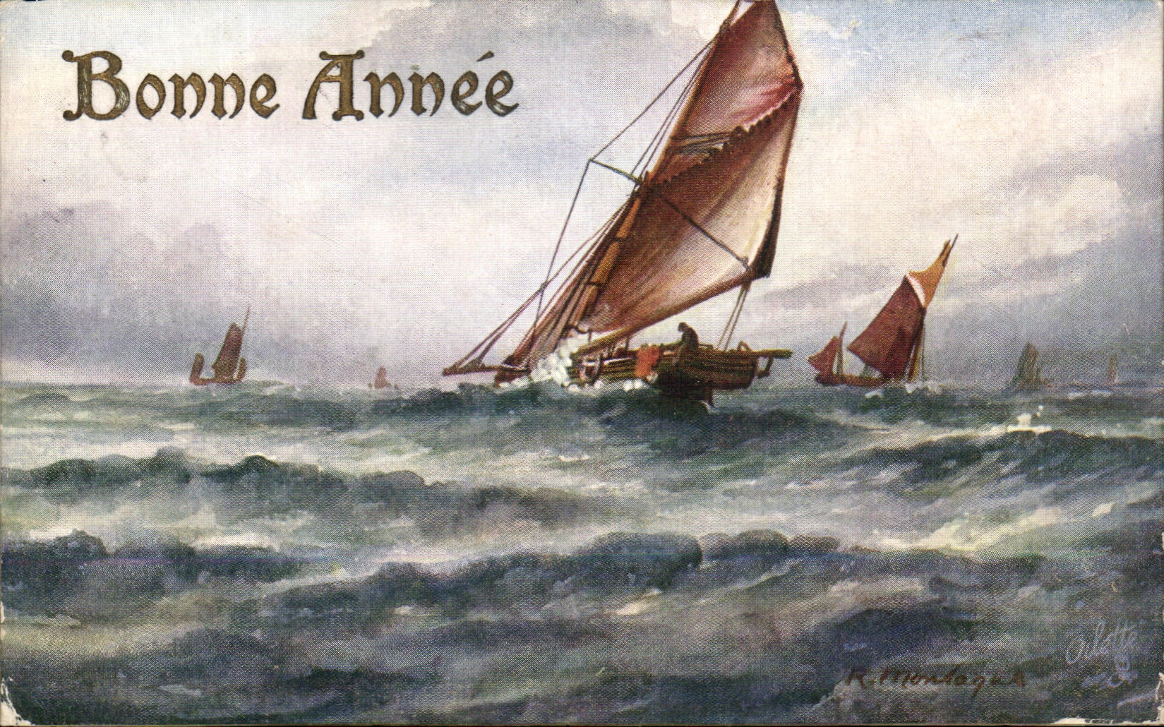 CPA Fantaisie Bateau Voilier