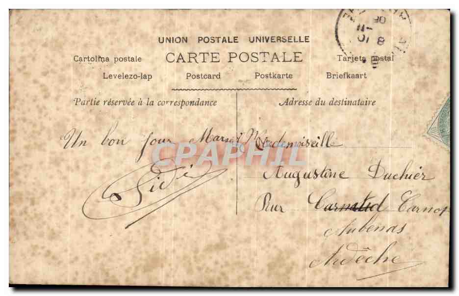 CPA Fantaisie Femme  — Rückseite