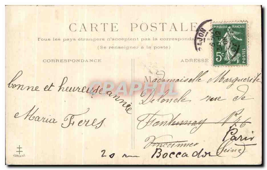 CPA Fantaisie Enfant — Rückseite
