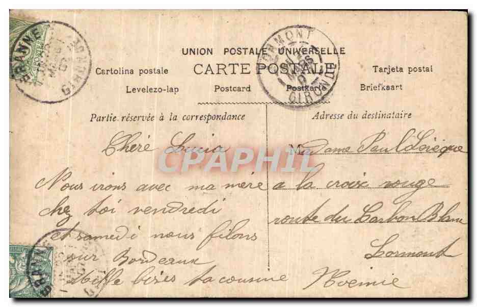 Félicitations de Pâques — femme souriante dans un vase — éditeur RP n°528 — Verso