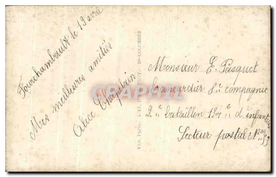 CPA Fantaisie Femme Paques Cloche  — Rückseite