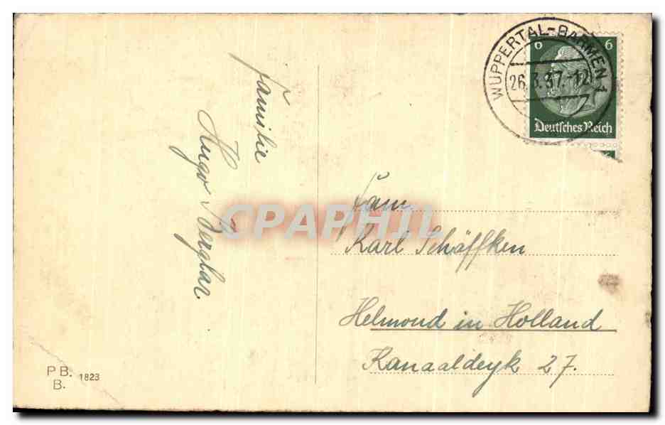 CPA Fantaisie Fleurs Paques  — Verso
