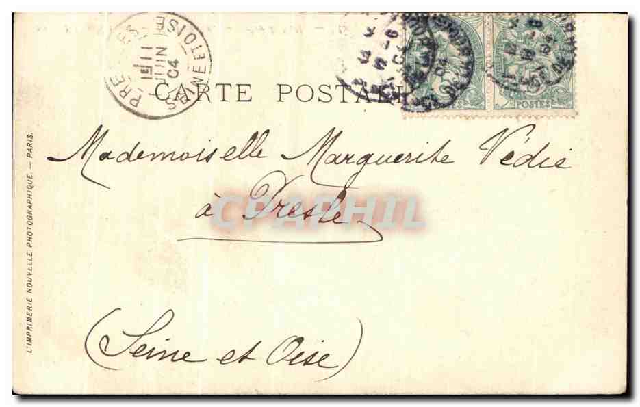 CPA Fantaisie Salon 1905 Jacquier Arbre de Noel  — Verso