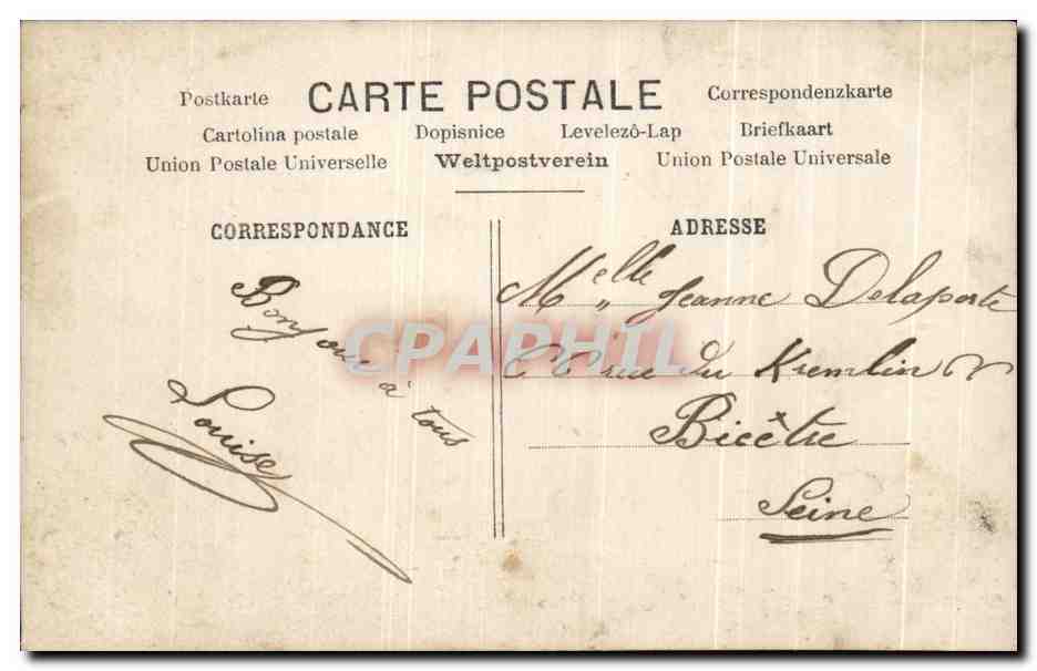 CPA Fantaisie Femme  — Rückseite
