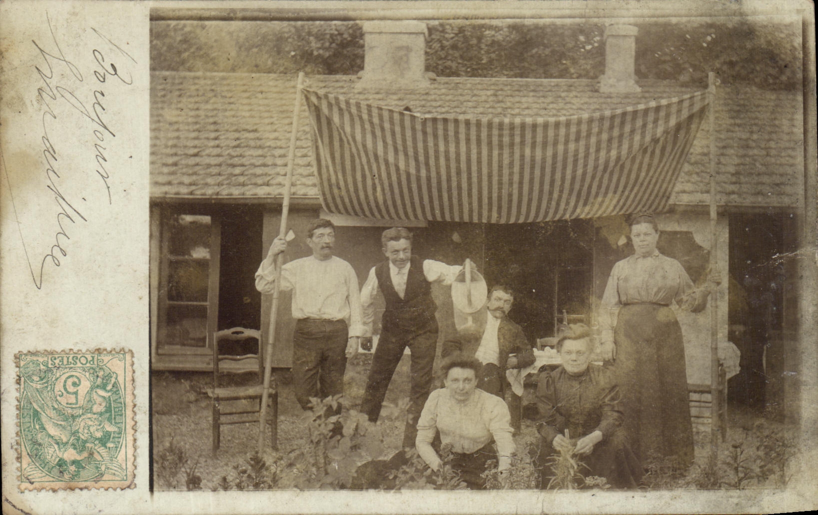 CARTE PHOTO Maison de campagne Folklore 