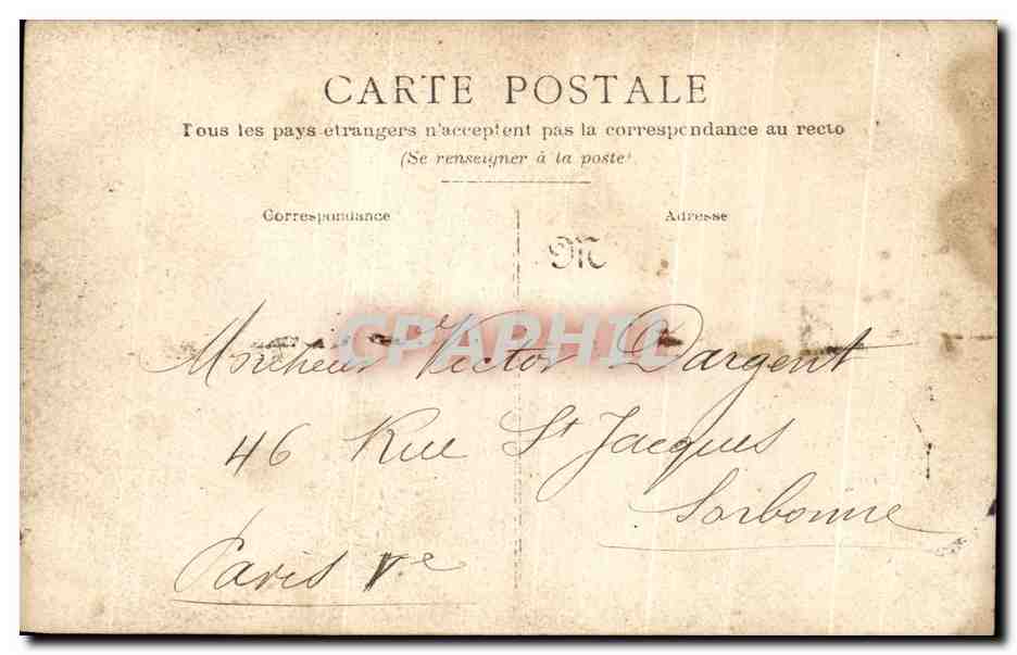CARTE PHOTO Maison de campagne Folklore  — Verso