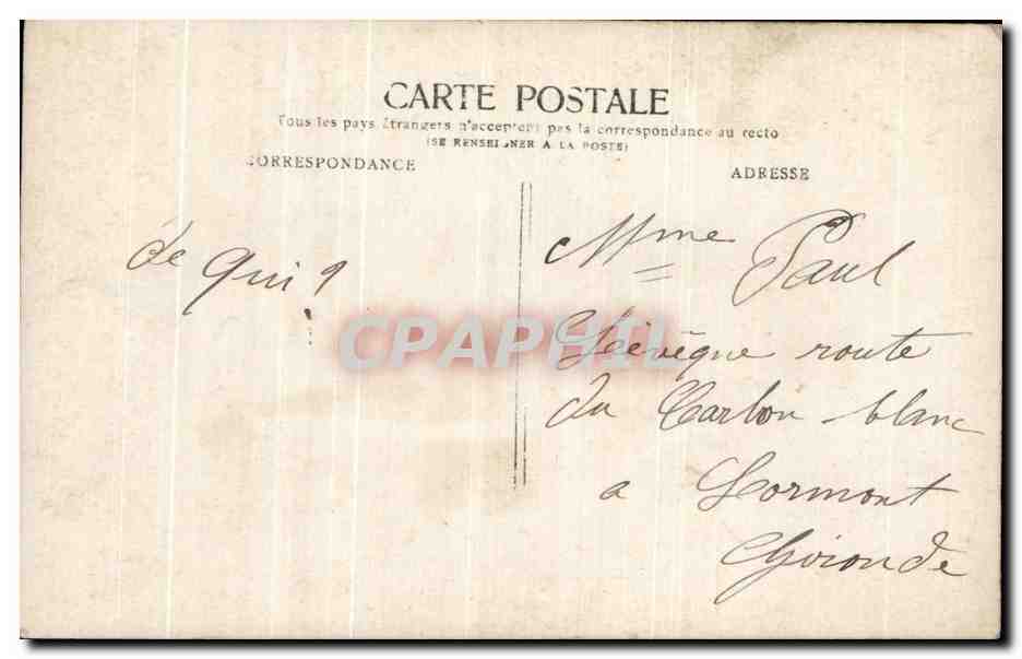 CPA Fantaisie Femme Poisson  — Rückseite