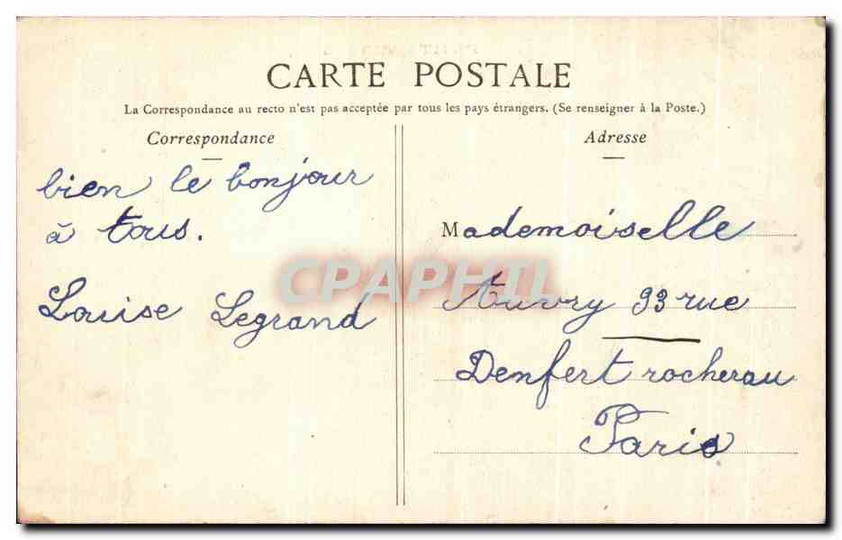 CPA Fantaisie Enfants Petits amours  — Verso