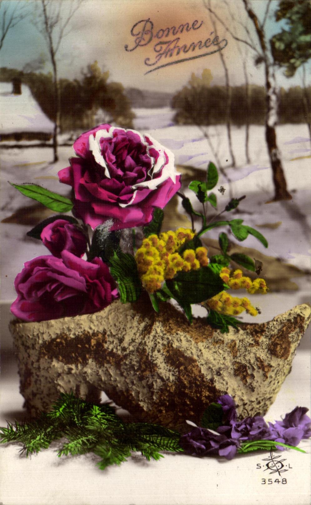 CPA Fantaisie Fleurs 