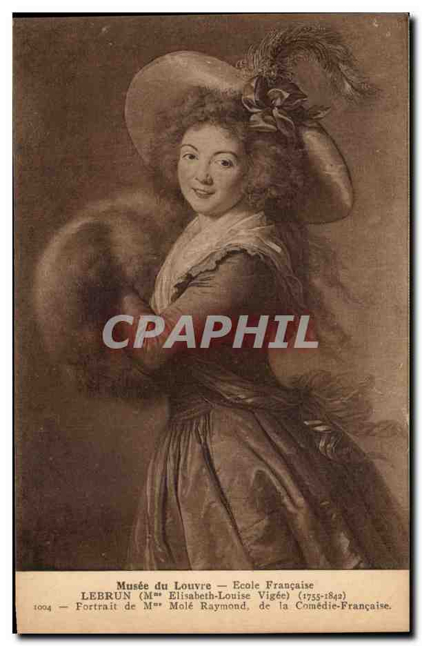 CPA Fantaisie Femme Musee du Louvre Lebrun Portrait de Mme mole Raymond de la Comedie Francaise