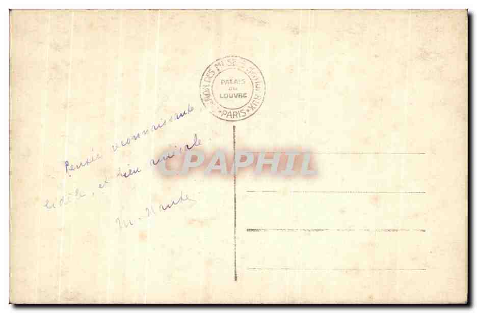 CPA Fantaisie Musee du Louvre Paris reynolds  — Verso