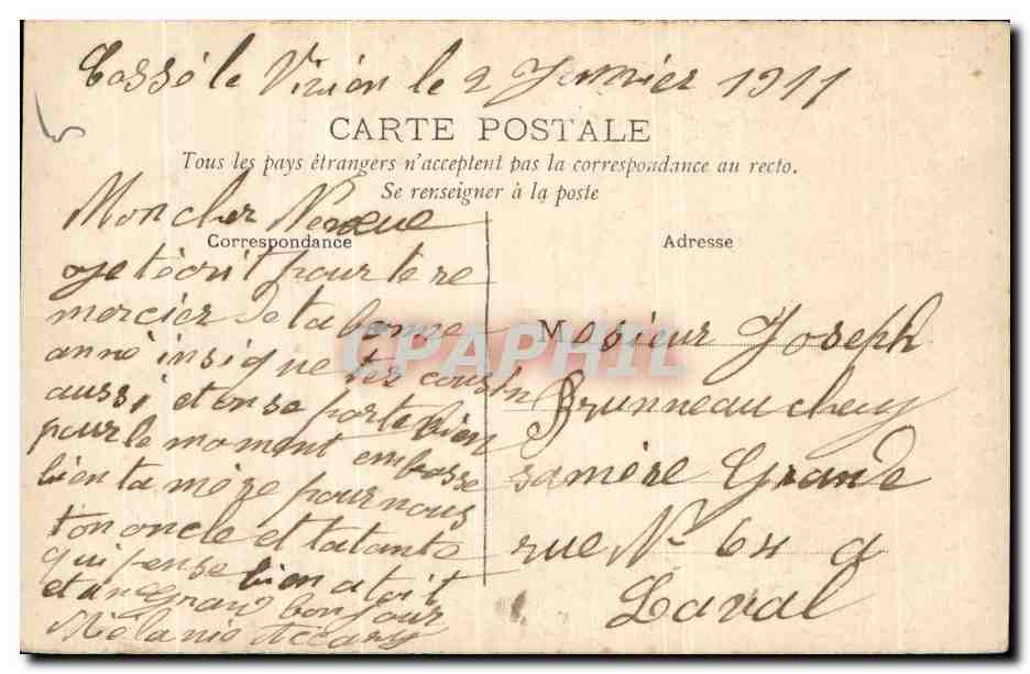 CPA Fantaisie Femme  — Verso