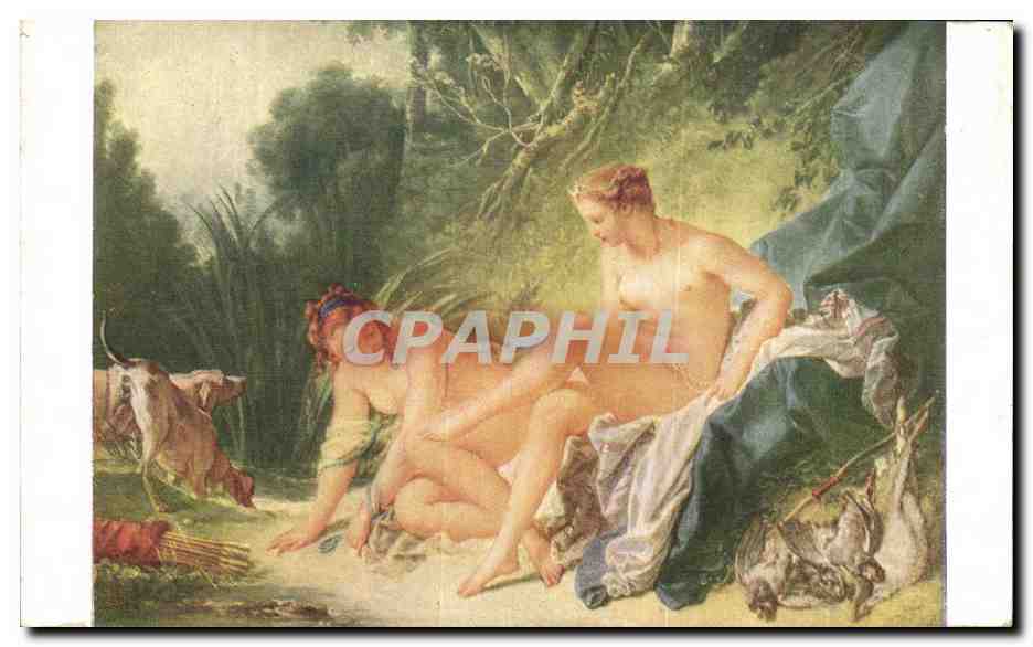CPA Francois Boucher Diane sortant du bain Musee du Louvre Paris