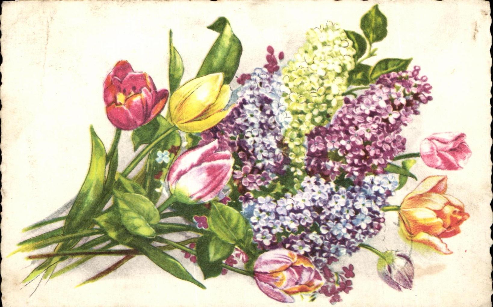 CPA Fantaisie Fleurs 