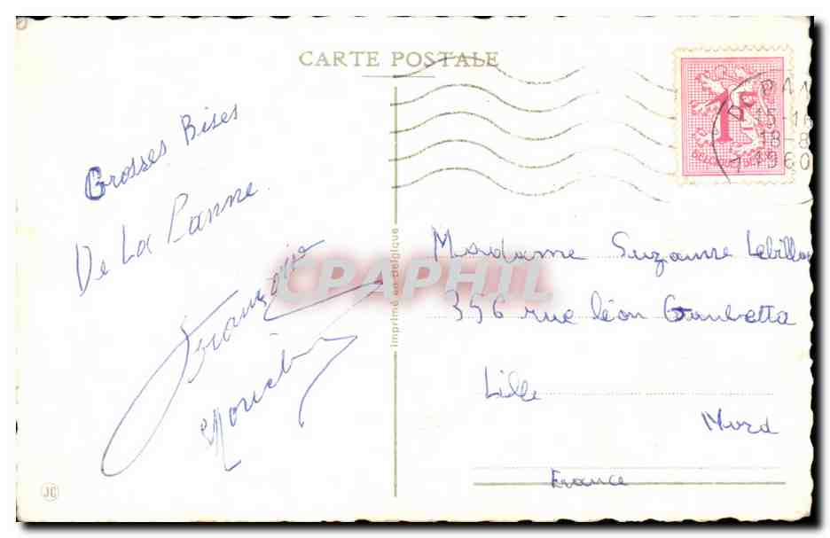 CPA Fantaisie Fleurs  — Verso