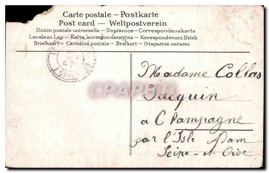 CPA Fantaisie Vous avez l'air d'une guenon endimanchee 1er avril — Rückseite