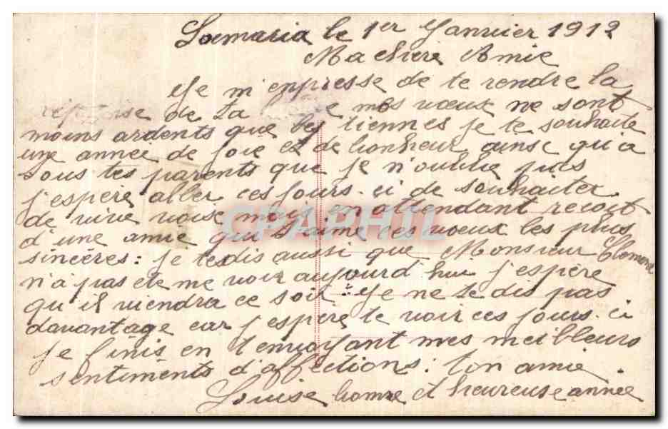 CPA Fantaisie Femme  — Rückseite
