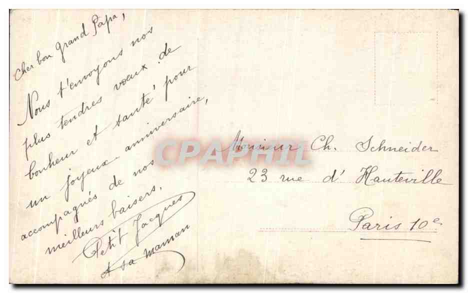 CPA Fantaisie Enfant  — Verso