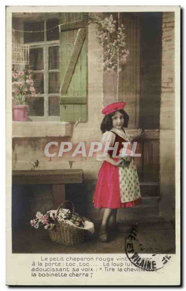 CPA Fantaisie Enfant le petit chaperon Rouge Loup