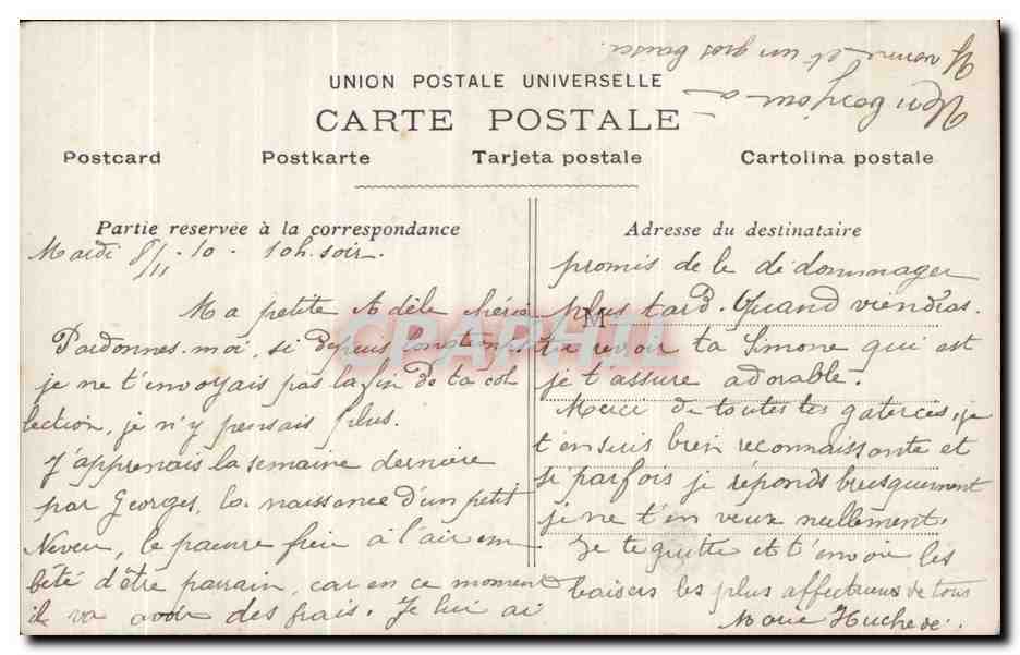 CPA Fantaisie Enfant le petit chaperon Rouge Loup — Rückseite